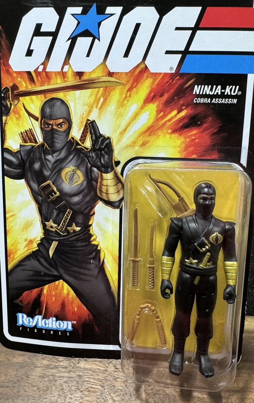 G.I. Joe Super 7 ReAction Figure NINJA-KU Cobra Assassin 3.75" new